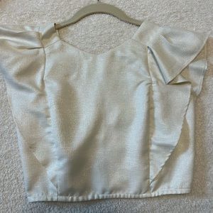 Koch Celia top in shimmery tan size small worn once